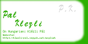 pal klezli business card