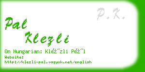 pal klezli business card